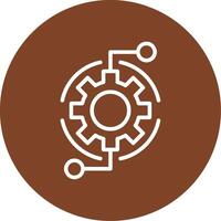 Business Automation Line Multi Circle Icon vector