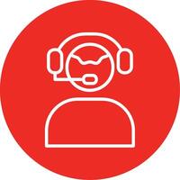 Customer Service Agent Line Multi Circle Icon vector