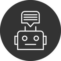 Chatbot Line Multi Circle Icon vector