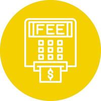 Atm Fees Line Multi Circle Icon vector