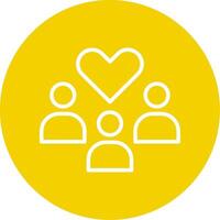 Community Line Multi Circle Icon vector