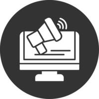 Digital Marketing Glyph Multi Circle Icon vector