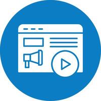 Content Marketing Glyph Multi Circle Icon vector