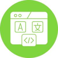 Hreflang Tag Glyph Multi Circle Icon vector