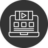 Live Stream Line Multi Circle Icon vector