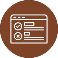 Online Survey Line Multi Circle Icon vector
