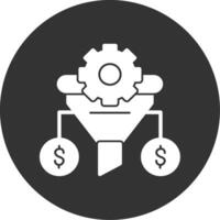 Conversion Rate Glyph Multi Circle Icon vector