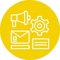 Marketing Automation Line Multi Circle Icon vector