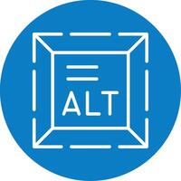 Alt Text Line Multi Circle Icon vector