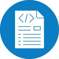 Header Code Glyph Multi Circle Icon vector