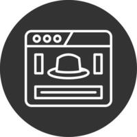Black Hat Line Multi Circle Icon vector