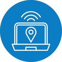 Digital Nomad Hub Line Multi Circle Icon vector