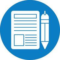 Blogger Glyph Multi Circle Icon vector