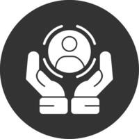 Customer Retention Glyph Multi Circle Icon vector