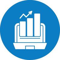 Growth Hacking Glyph Multi Circle Icon vector