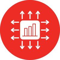 Performance Marketer Glyph Multi Circle Icon vector