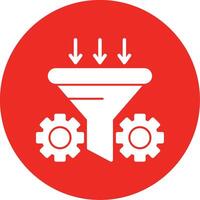 Conversion Rate Optimizer Glyph Multi Circle Icon vector