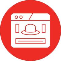 Black Hat Glyph Multi Circle Icon vector
