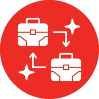 B2B Glyph Multi Circle Icon vector