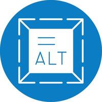 Alt Text Glyph Multi Circle Icon vector