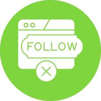 No Follow Glyph Multi Circle Icon vector