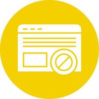 Ad Blocker Glyph Multi Circle Icon vector
