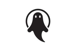 A ghost icon on a white background vector
