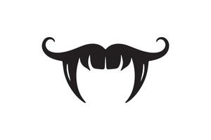 A mustache with long fangs on it vector