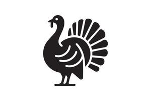 A black and white turkey icon on a white background vector