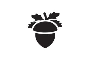 An acorn icon on a white background vector
