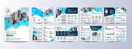Professional Company Profile Template with Modern Design. A4 Size, Customizable Layout for Annual Report, Financial Statistics, Business Reports, Brochure, Magazine, Poster, Presentation and Portfolio vector