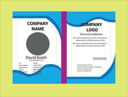 Custom office ID card design vector