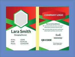 Unique office identity card vector