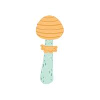 Playful yellow and teal blue mushroom illustration with a smooth, minimal design, ideal for nature-inspired projects, fall themes, and whimsical forest scenes vector