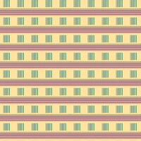 Seamless pattern background. green and pink straight lines on a yellow background. Modified stripes consisting of crossed horizontal and vertical lines forming squares. vector