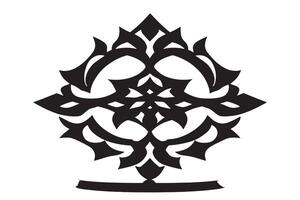 Artistic Black Silhouette Shape on Pure White Background for Textures and Overlays vector