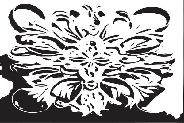 Graphical Black Monochrome Texture Overlay on White Background for Abstract Design