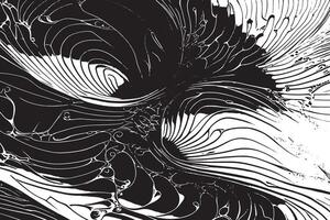 Monochrome Black Abstract Overlay on White Background for Textural Depth vector
