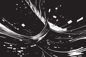 Monochrome Black Abstract Texture Layer on White Background for Visual Depth vector
