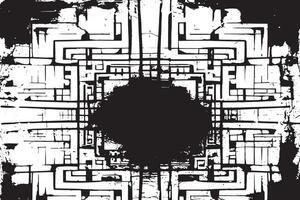 Black Abstract Monochrome Texture Layer on White Background for Overlay Effects vector