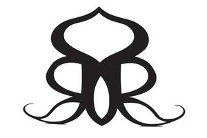 Graphical design shape Black Silhouette on Bright White Background for Textures and Overlays vector
