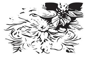Abstract Black Texture Overlay on White Monochrome Background for Design Applications vector