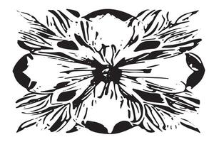 Textured Black Graphical Abstract Design Monochrome on White for Background and Overlay Applications vector