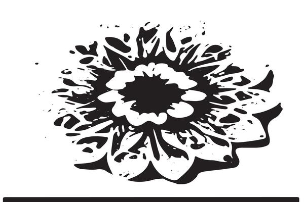 Monochrome Black Texture Overlay on White Canvas for Abstract Graphical Design