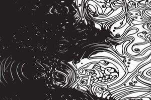 Layered Black Abstract Texture on White Background for Monochrome Design Overlays vector