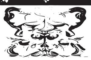Black Abstract Monochrome Graphic Design Texture on White Background for Overlays vector
