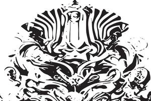 Graphical Monochrome Abstract Black Texture on White Background for Overlay and Textures vector