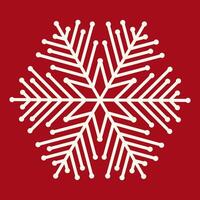 snowflake simple winter icon vector