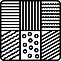 A black and white pattern with a square and a circle vector