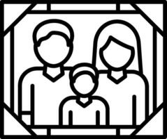 Family icon in a square frame vector